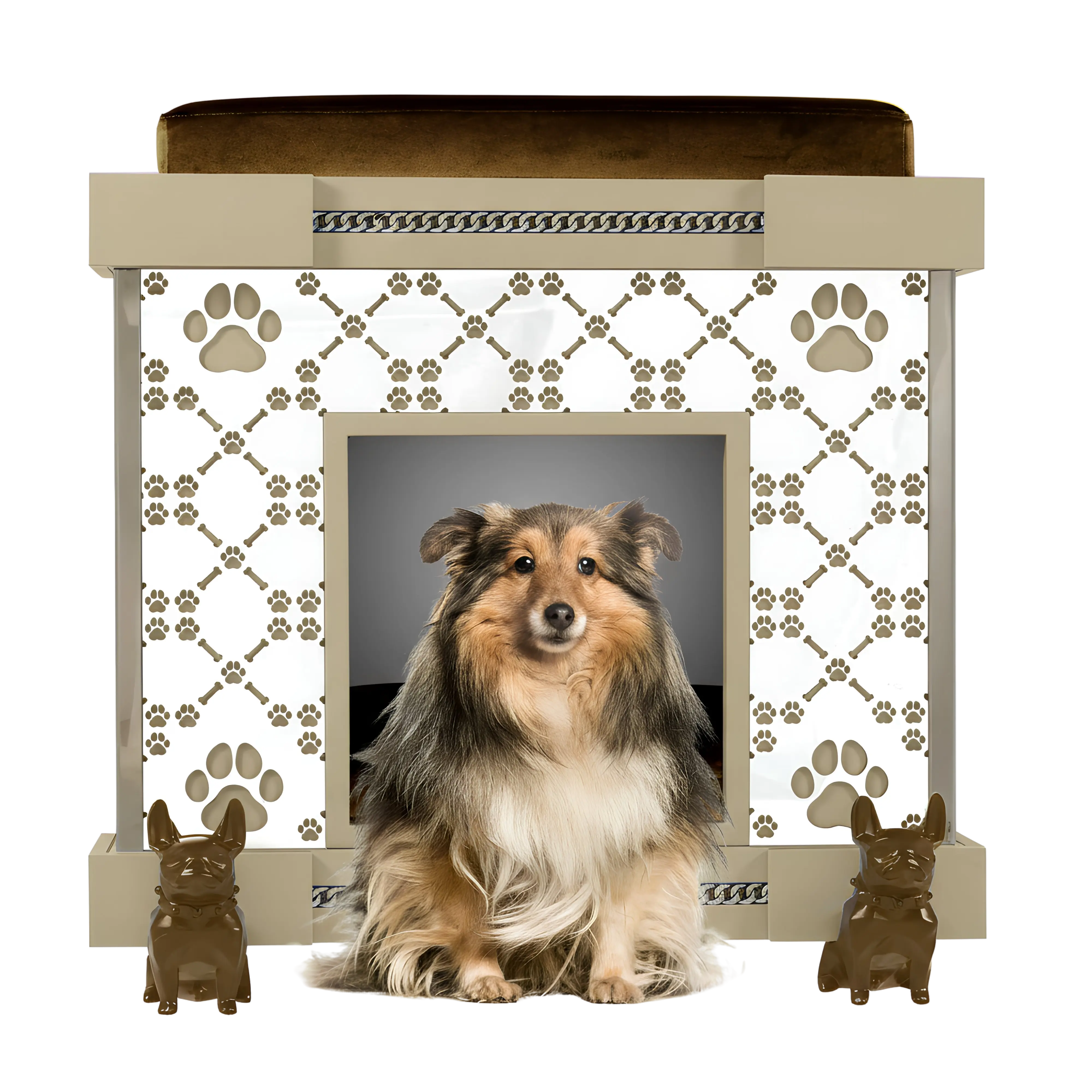 Bobby Boy Medium indoor dog kennel house Executive Suite with a viral celebrity design.