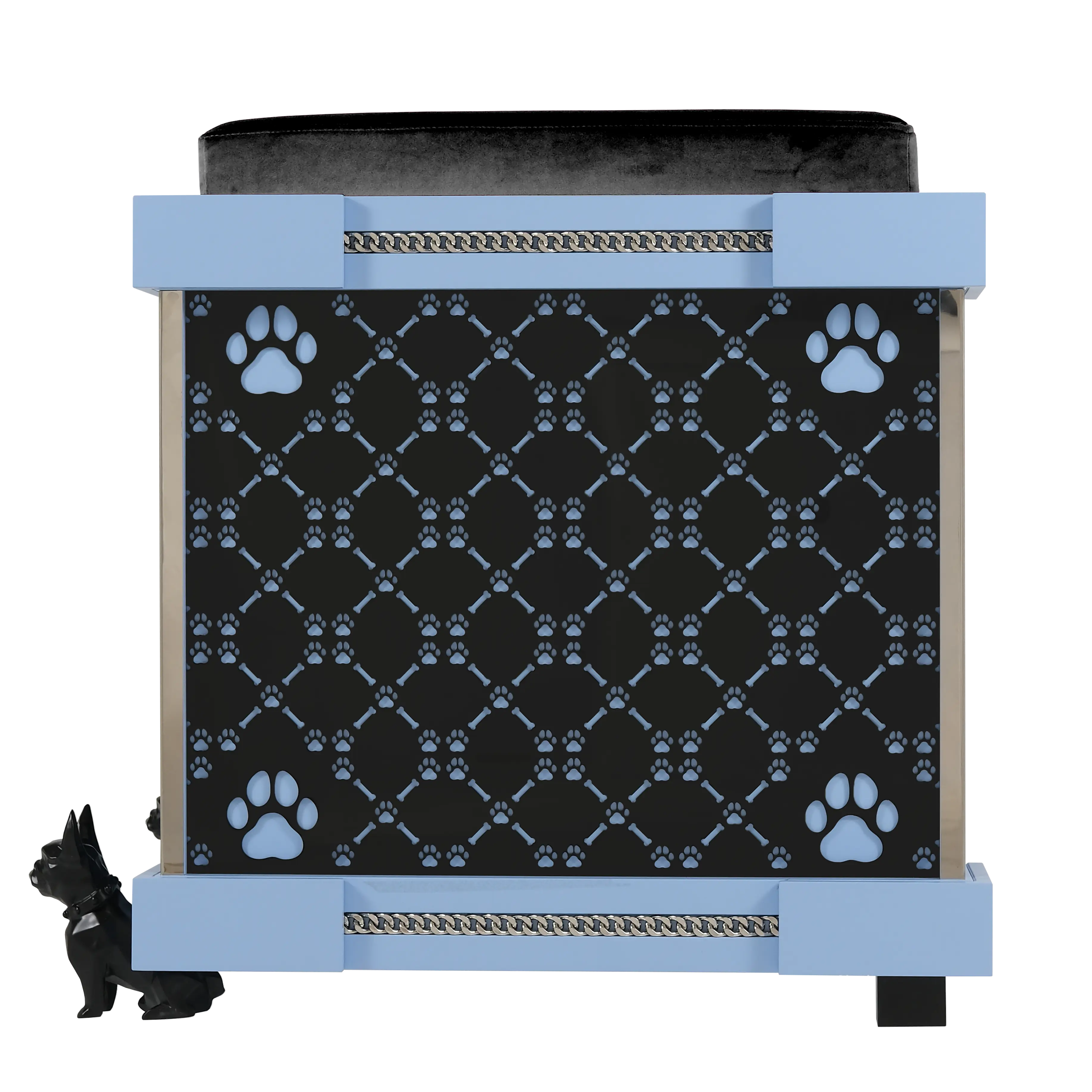 Bespoke nursery elevation of the Junior dog furniture kennel with ultra sleek detailing.