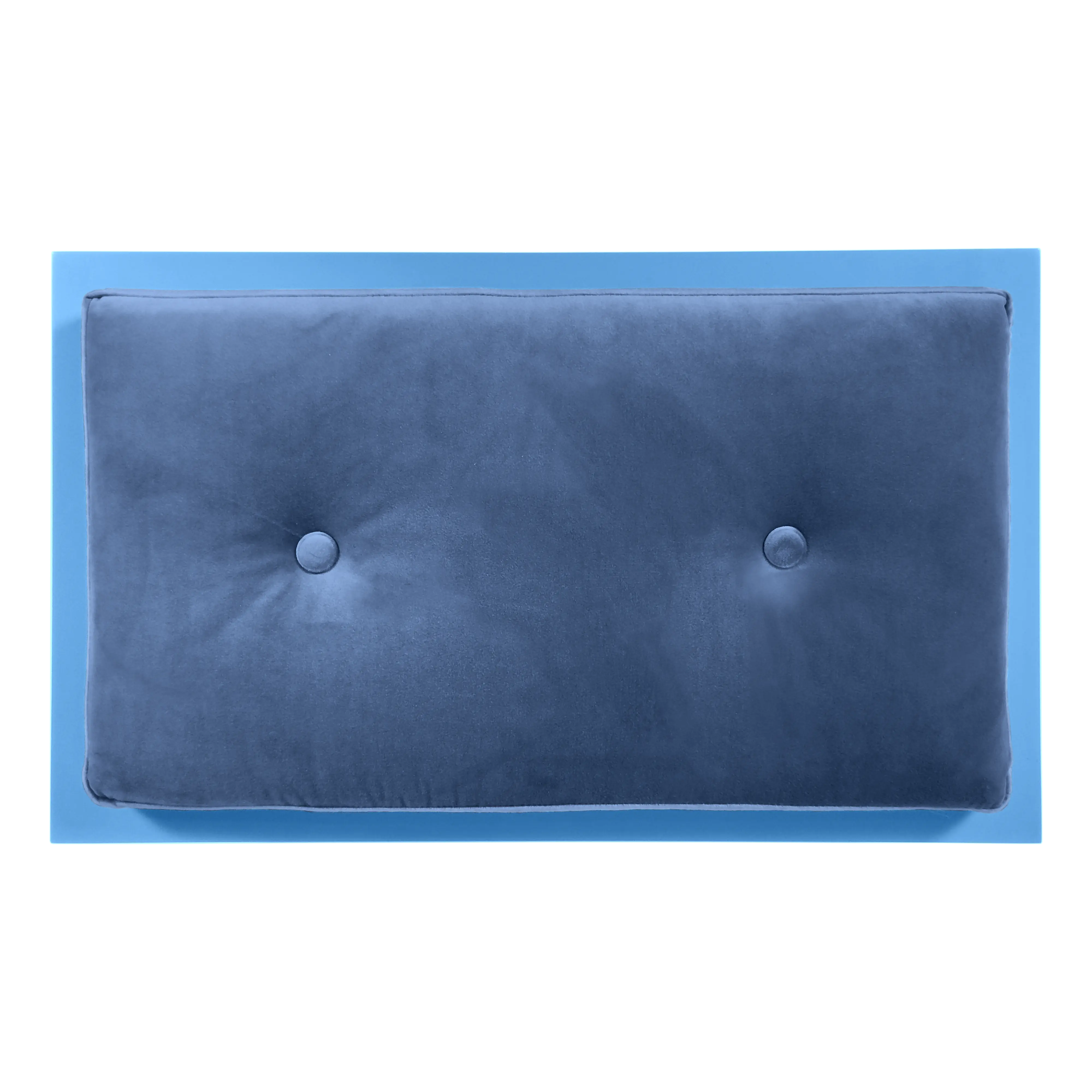 Top view of FUROAR Maison Small pet furniture showing the luxury of the velvet mattress