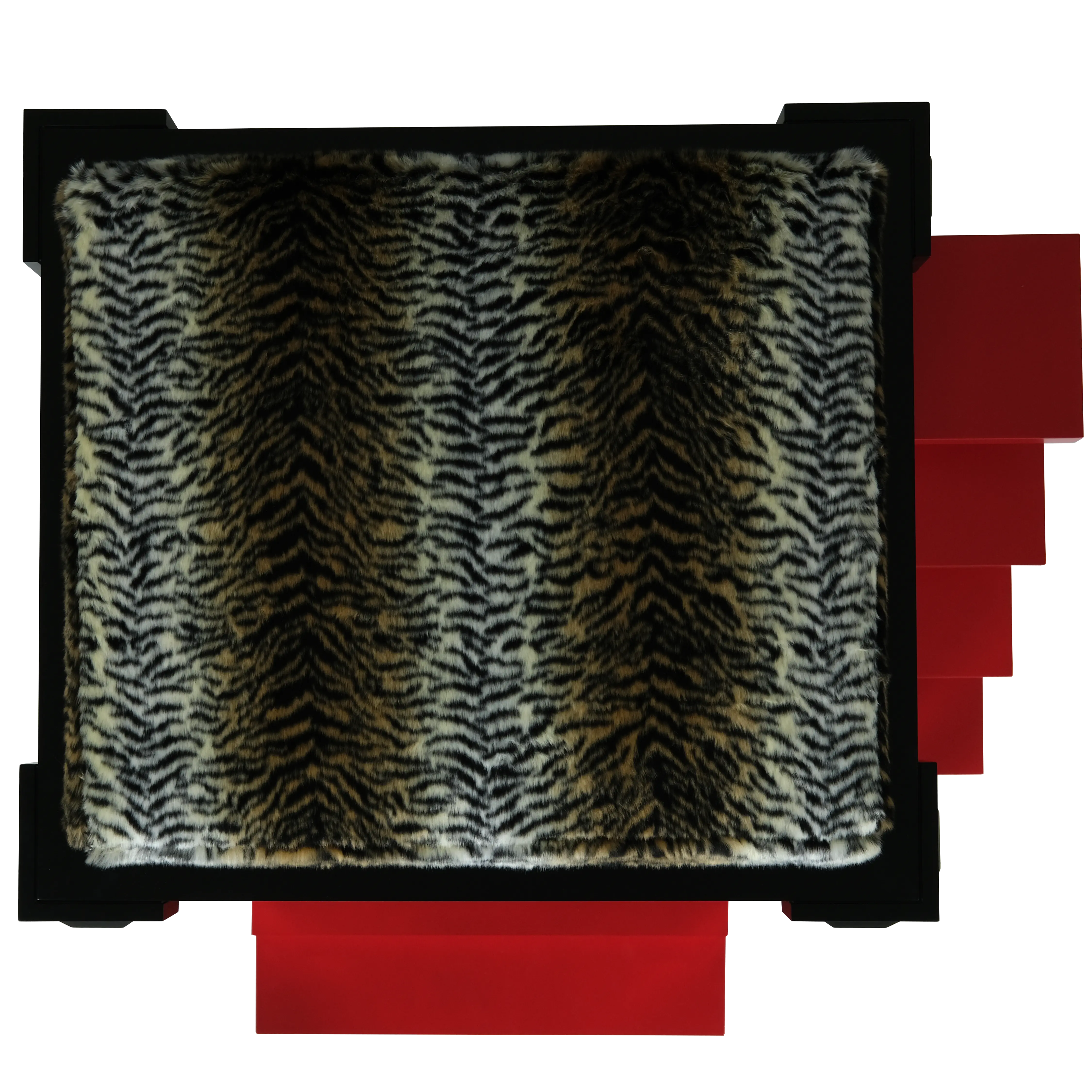 Top view of the super glam lounging deck and ultra sleek Posh Medium cushion.