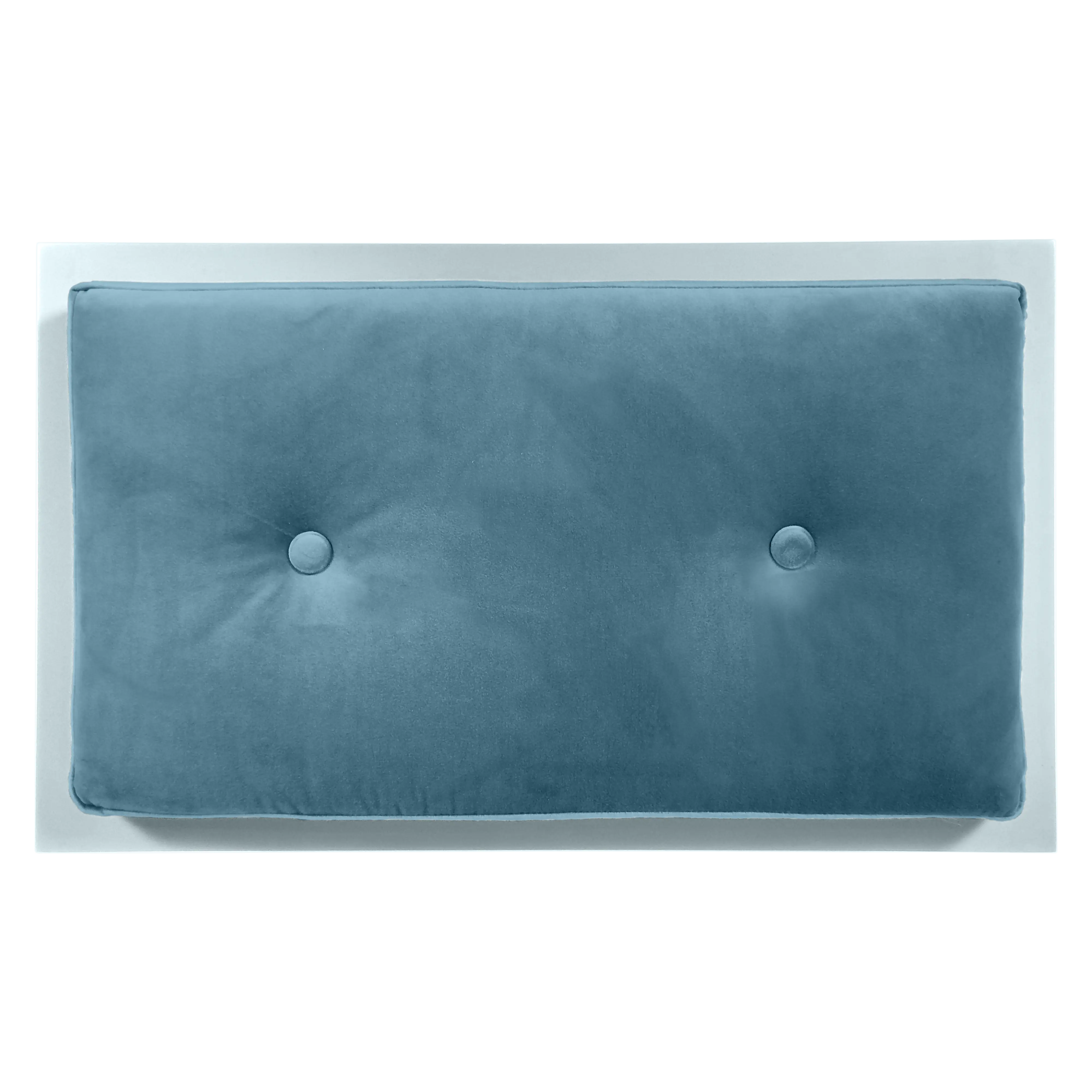 Top view of FUROAR Sky Small pet furniture showing the luxury of the jade green velvet mattress