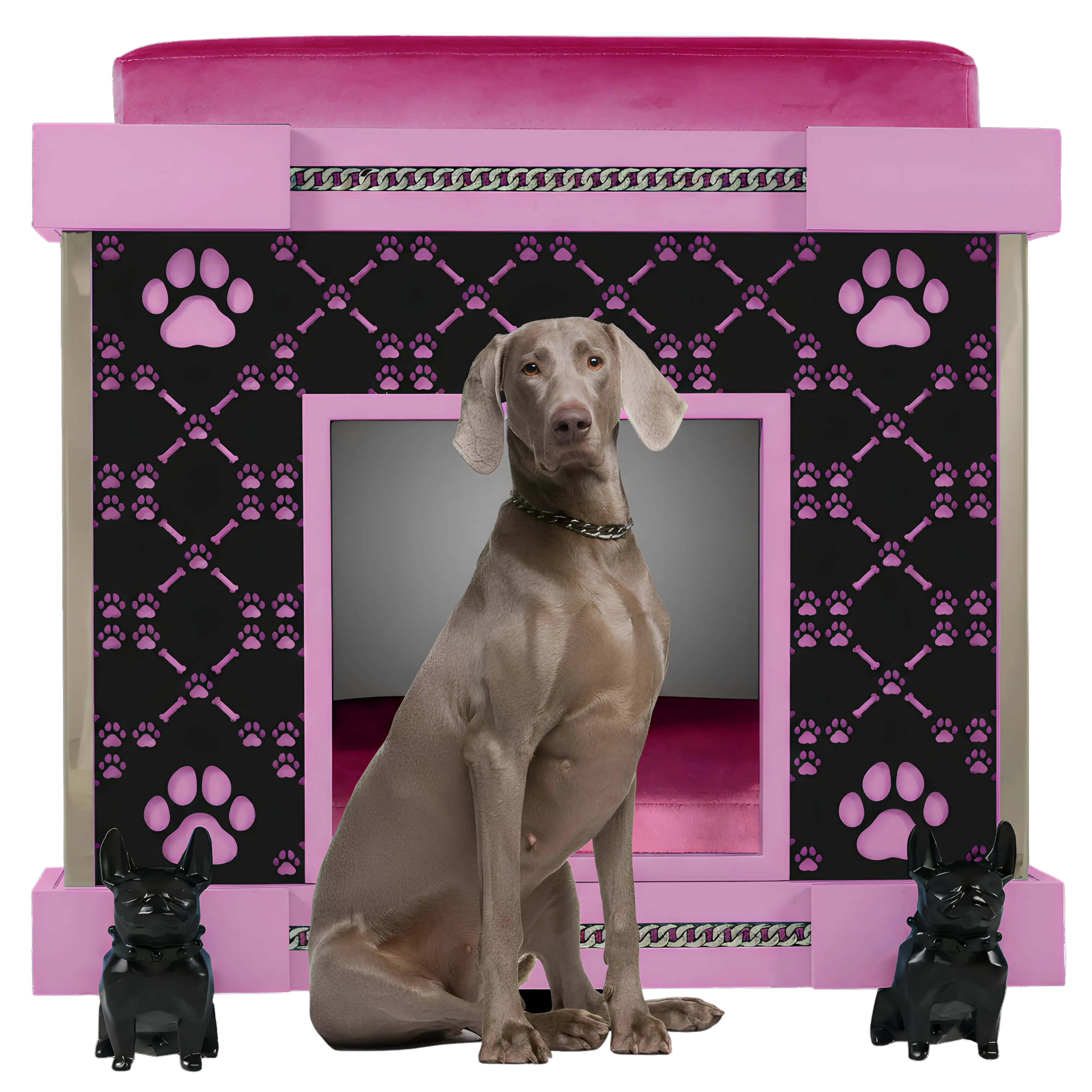 "The modern fashion kennel you will love: FUROAR Sweetie Estate Suite for large dog breeds and icon pets."