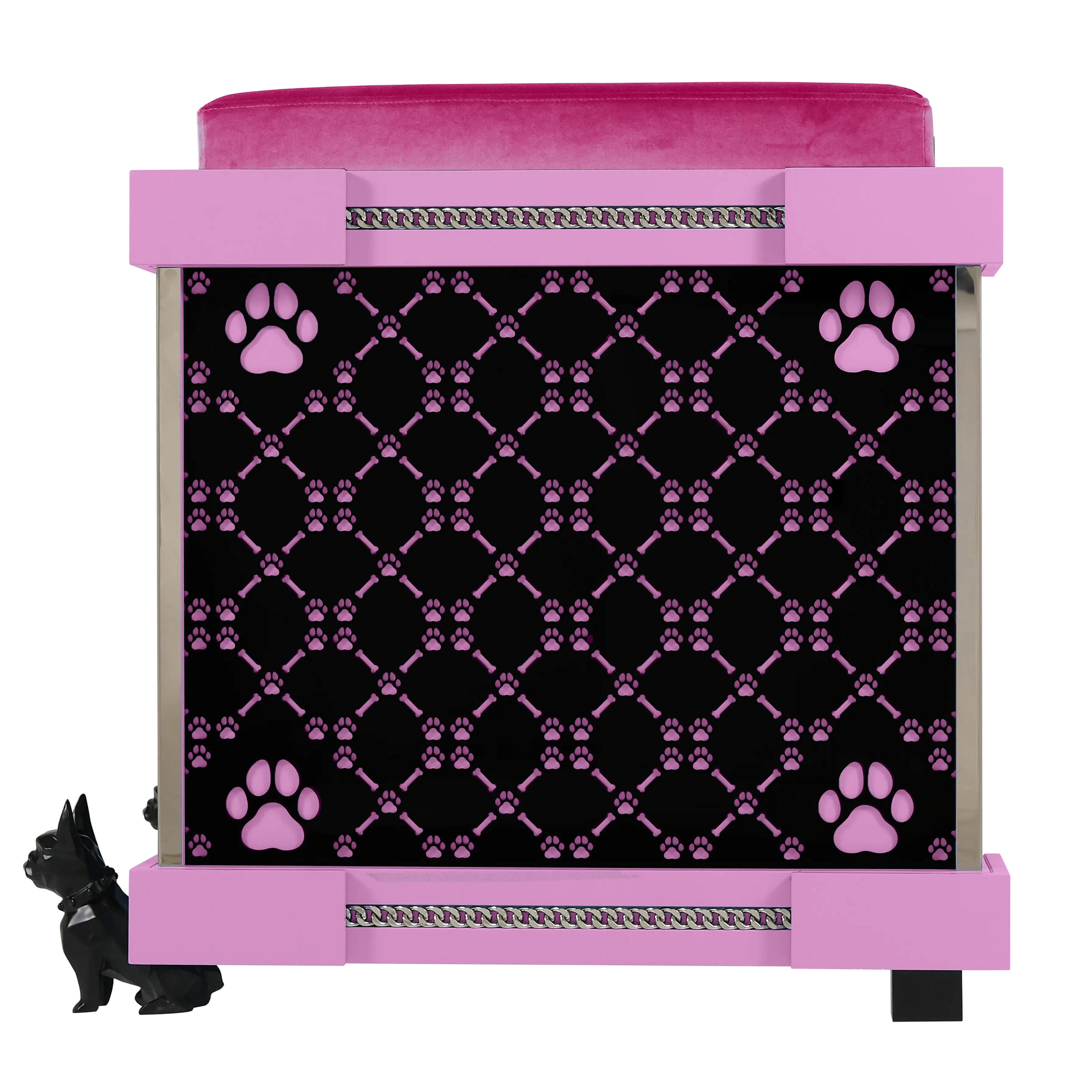Bespoke nursery elevation of the Sweetie dog furniture kennel with ultra sleek detailing.