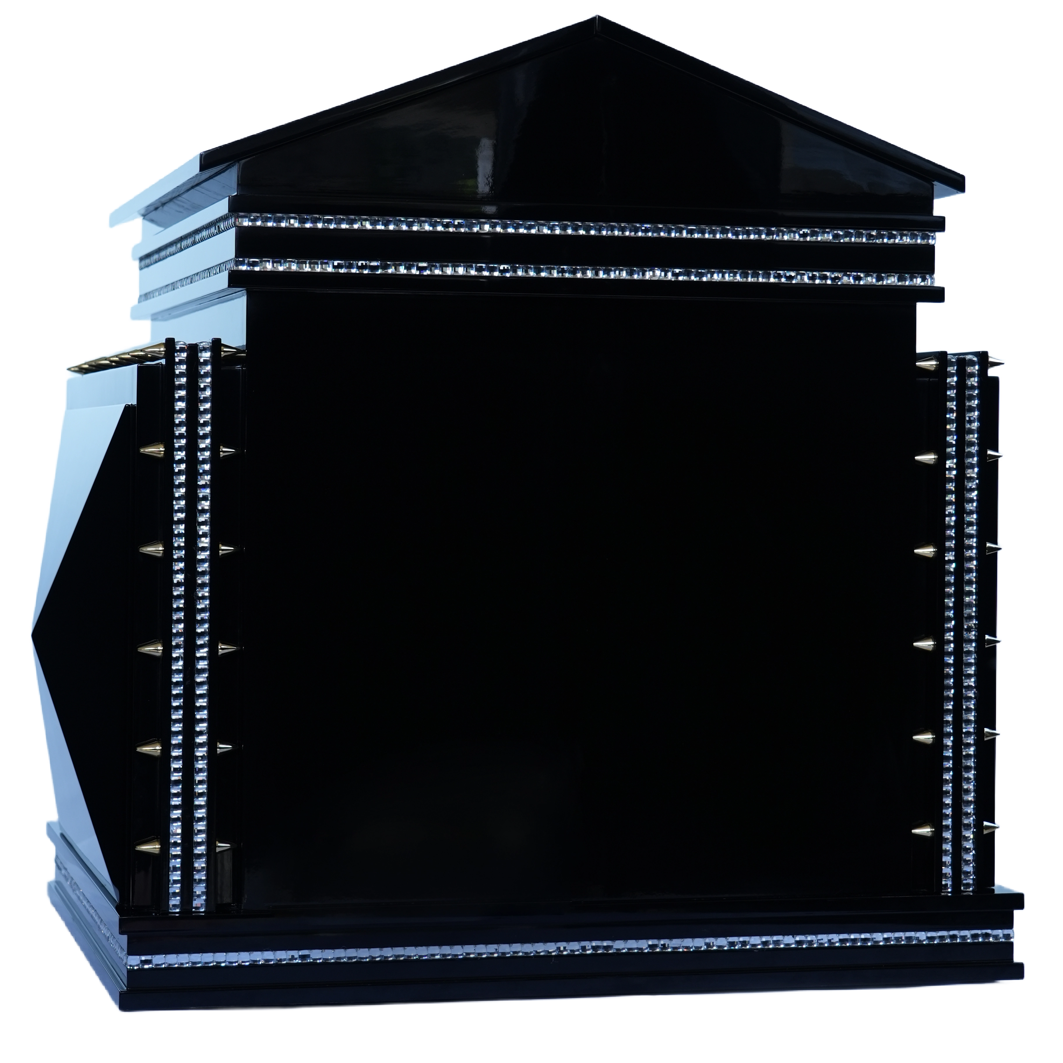 Rear view showing the grand architectural lines of the modern Beverly Hills Large dog kennel house.