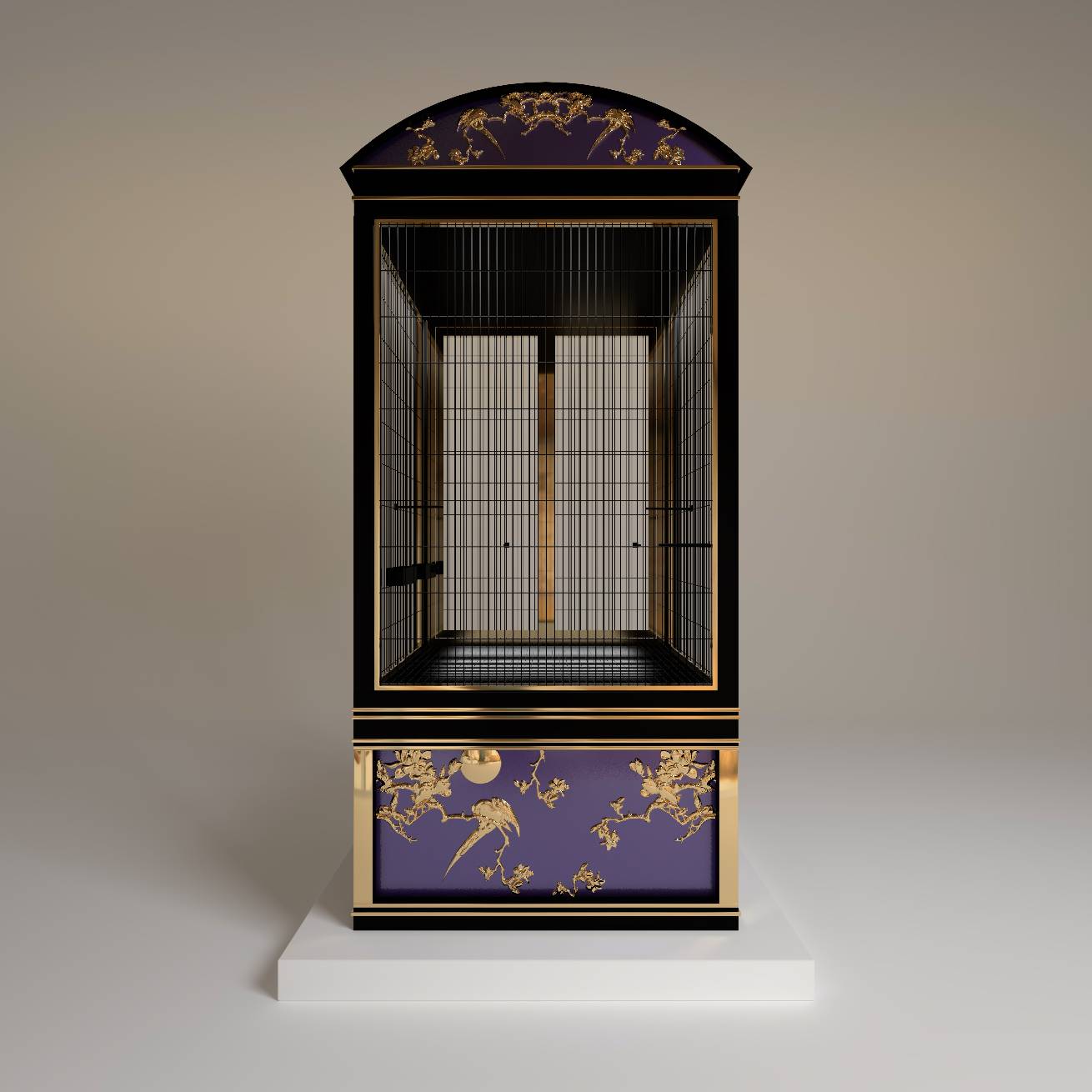 Le Boudoir luxury bird manor by FUROAR rear view signature curved roof poetic architectural silhouette