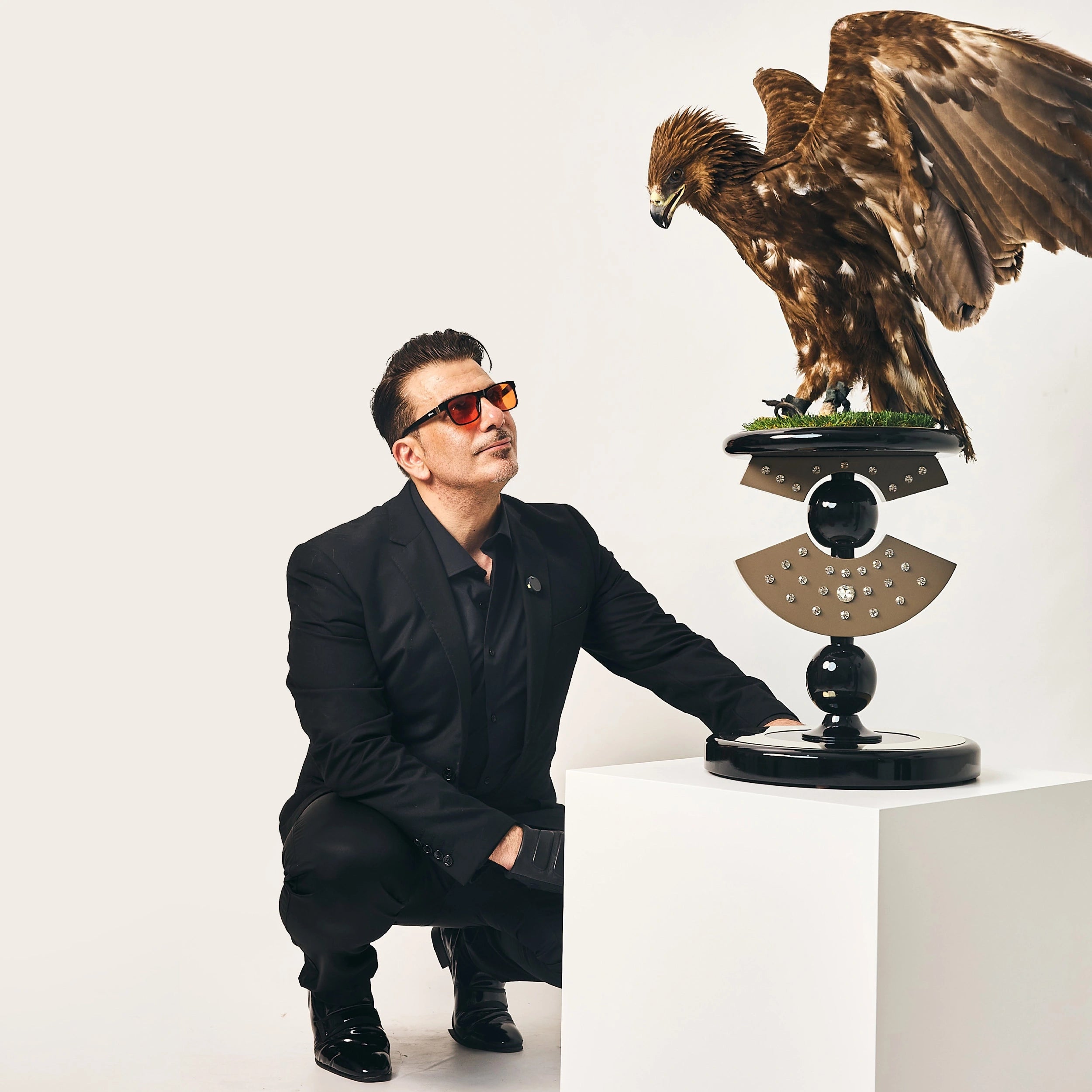 The Founder of FUROAR with a king eagle