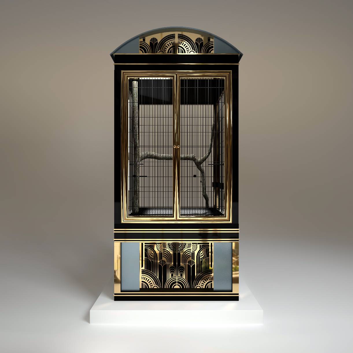Salon Privé luxury pet enclosure by Furoar — handcrafted animal housing with premium finishes and elegant design