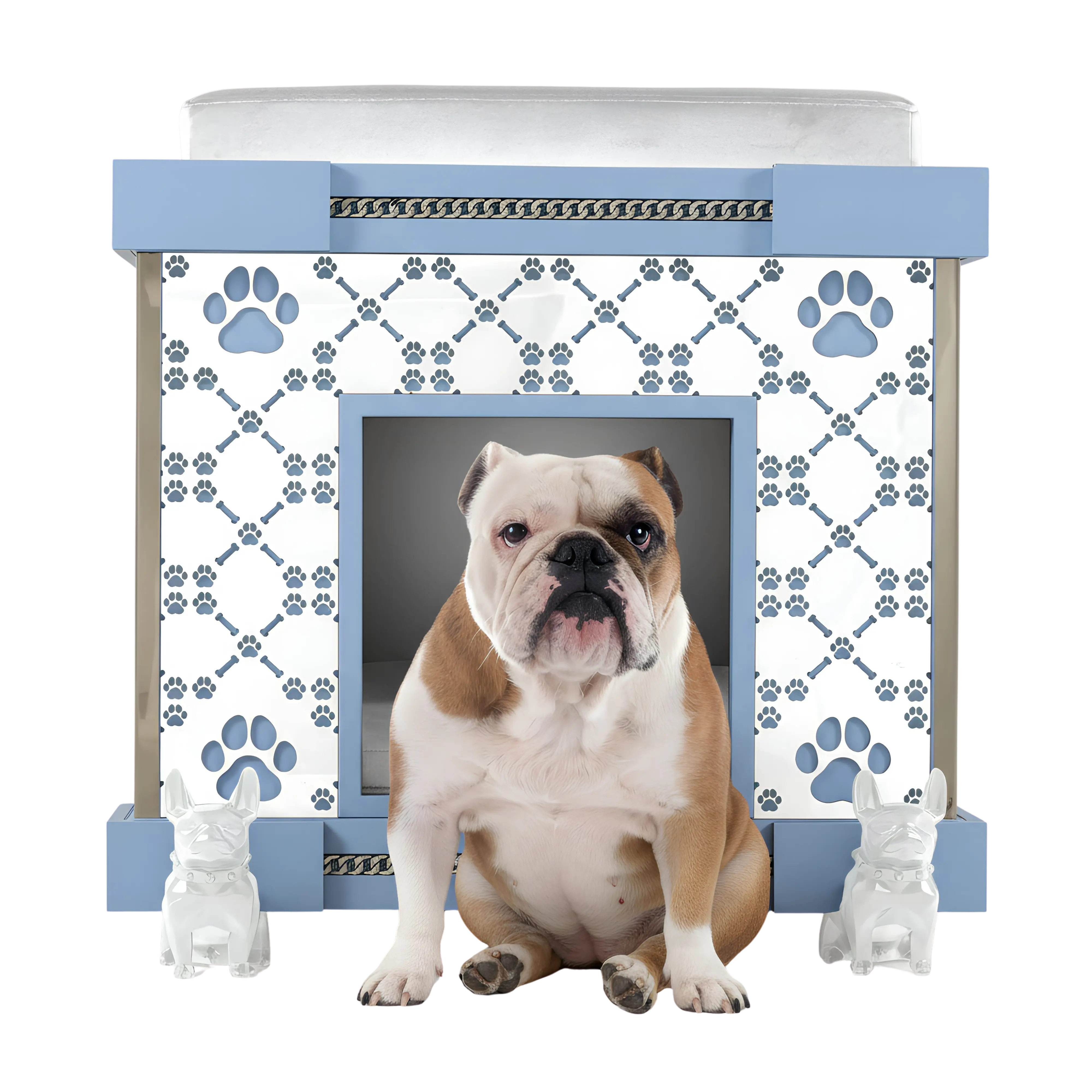 Bonnie Medium indoor pet kennel house Executive Suite in an ultra sleek finish.