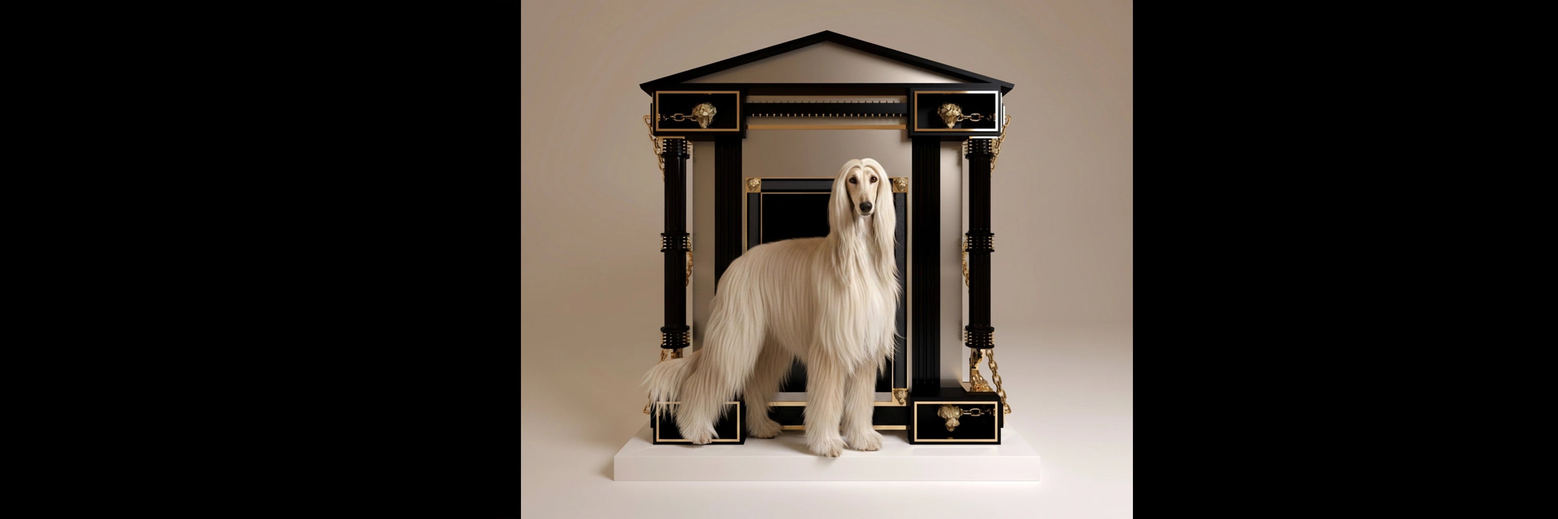 FUROAR Royal Kennels — handcrafted luxury dog kennels with 24K gold accents