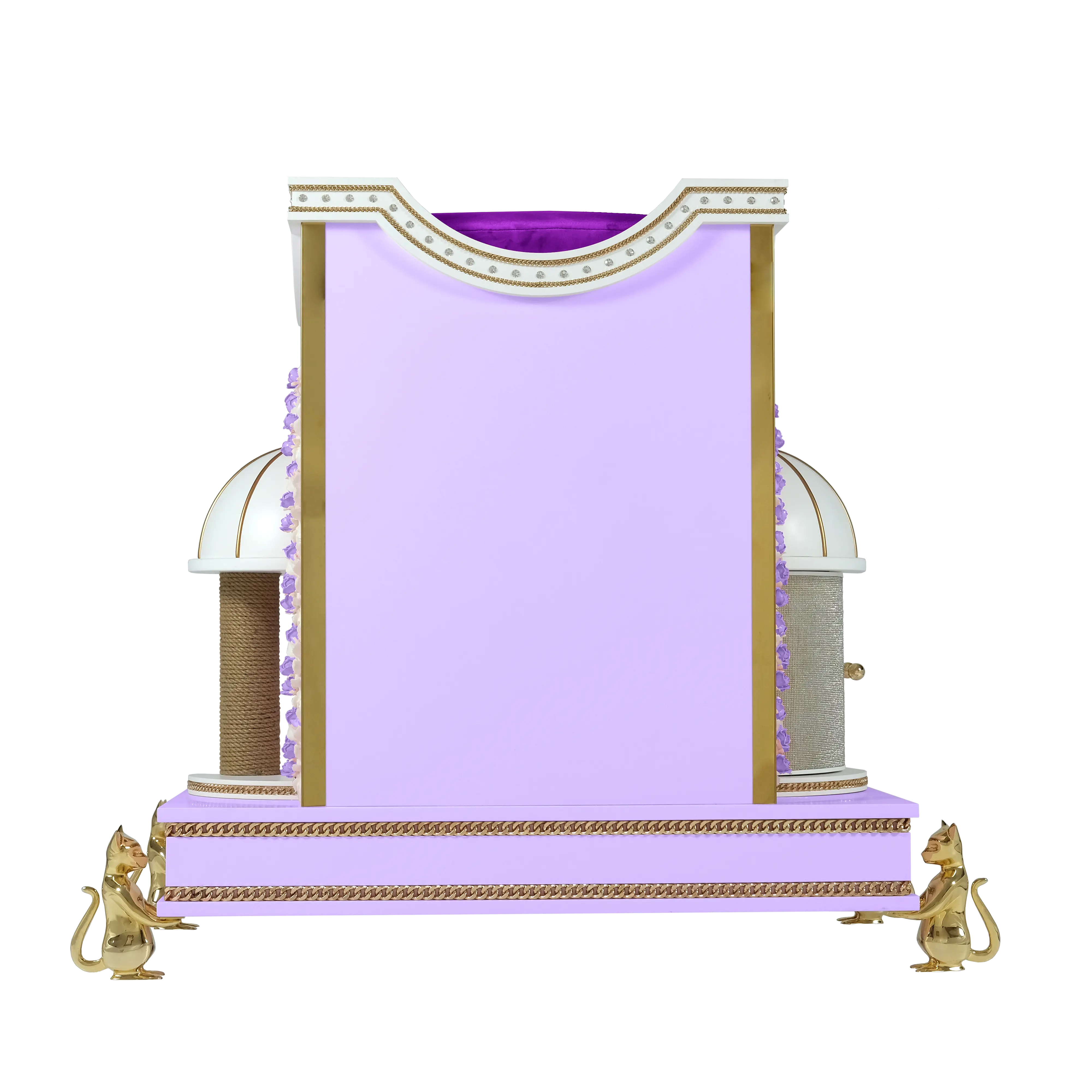 "Rear view of the DARLING couture pet furniture, showcasing perfect symmetry and the flawless balance of refined modern elegance."