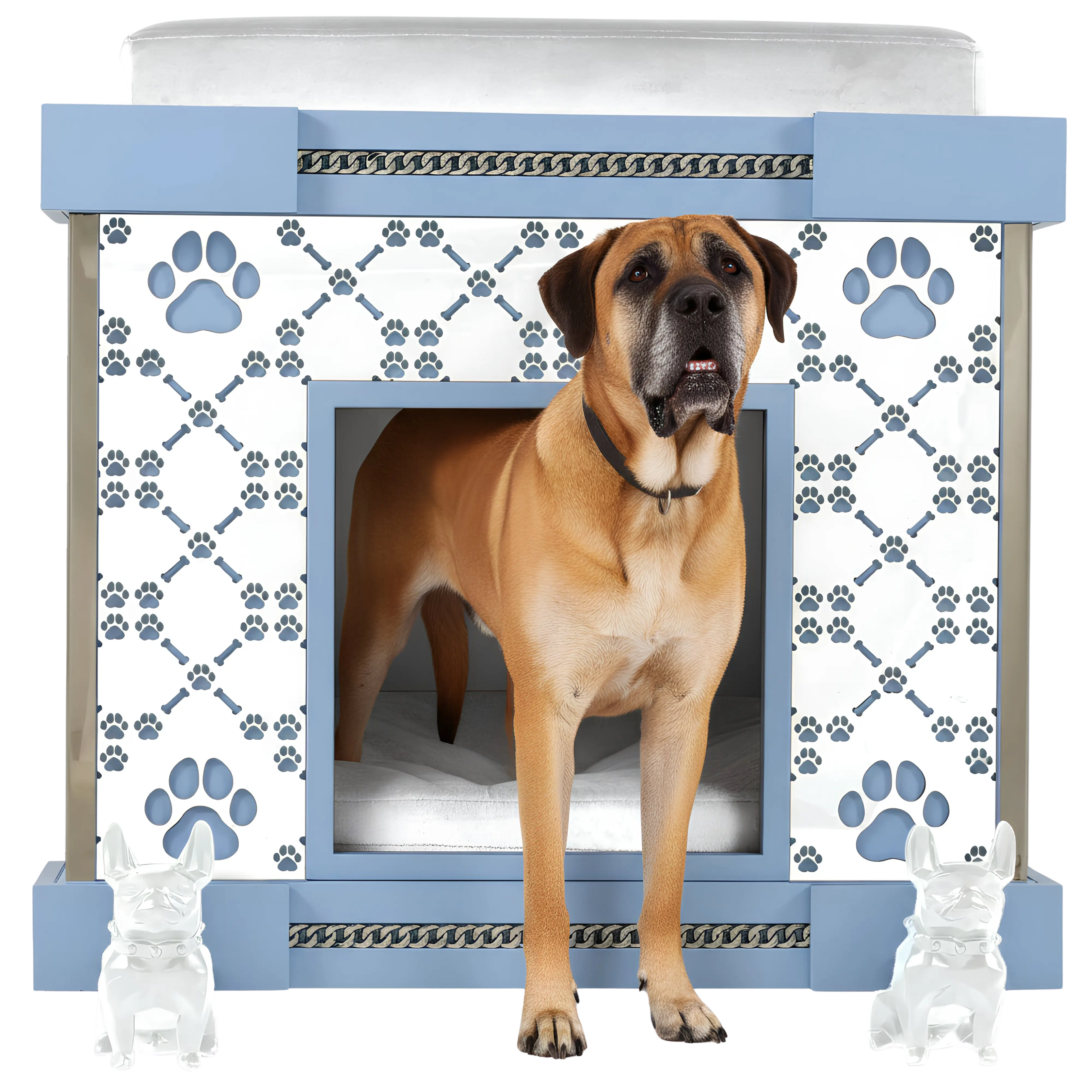 "Modern designer FUROAR Bonnie Estate Suite, a luxury architectural dog kennel for large breeds in Bleuy."