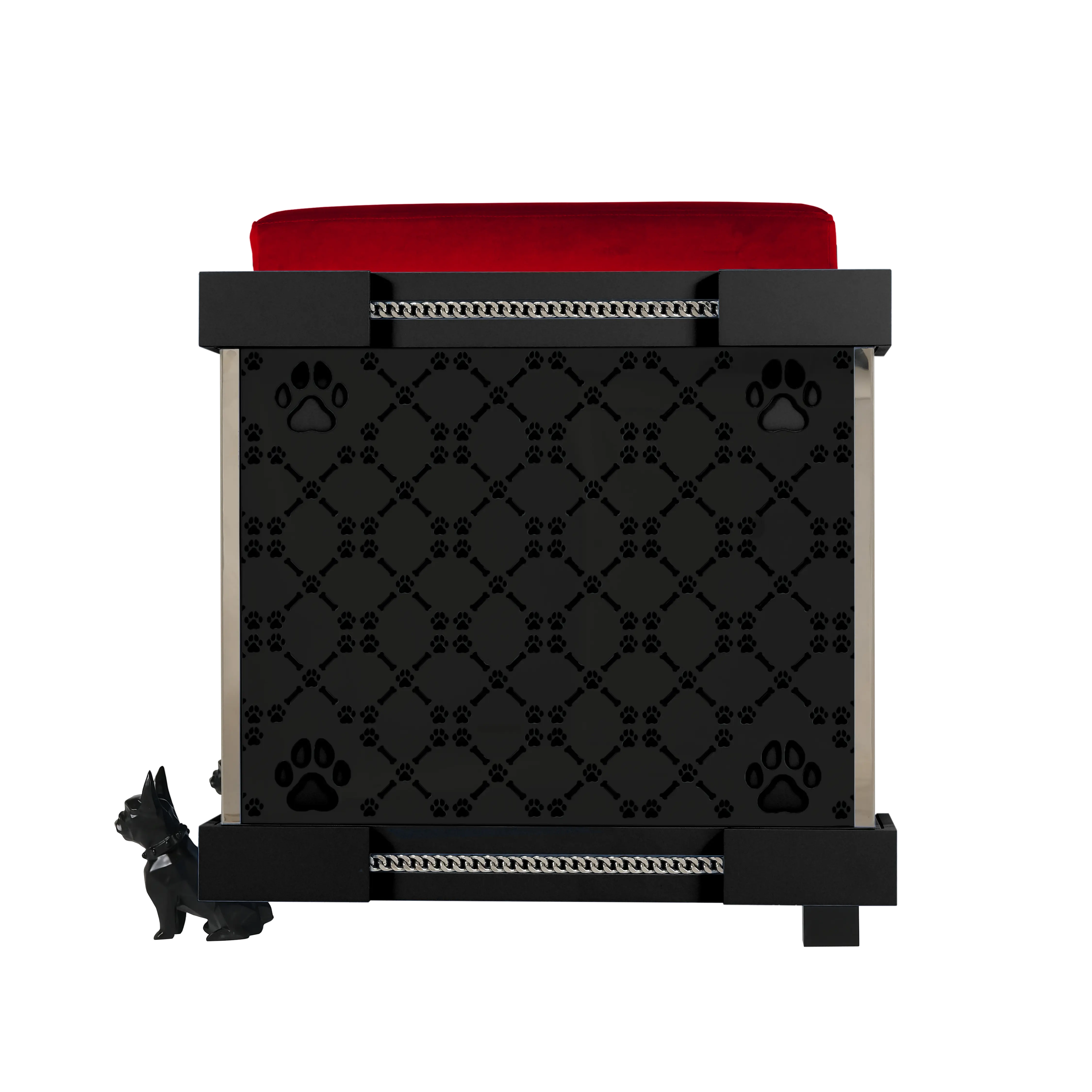 Bespoke nursery elevation of the Icon dog furniture kennel with ultra sleek detailing.