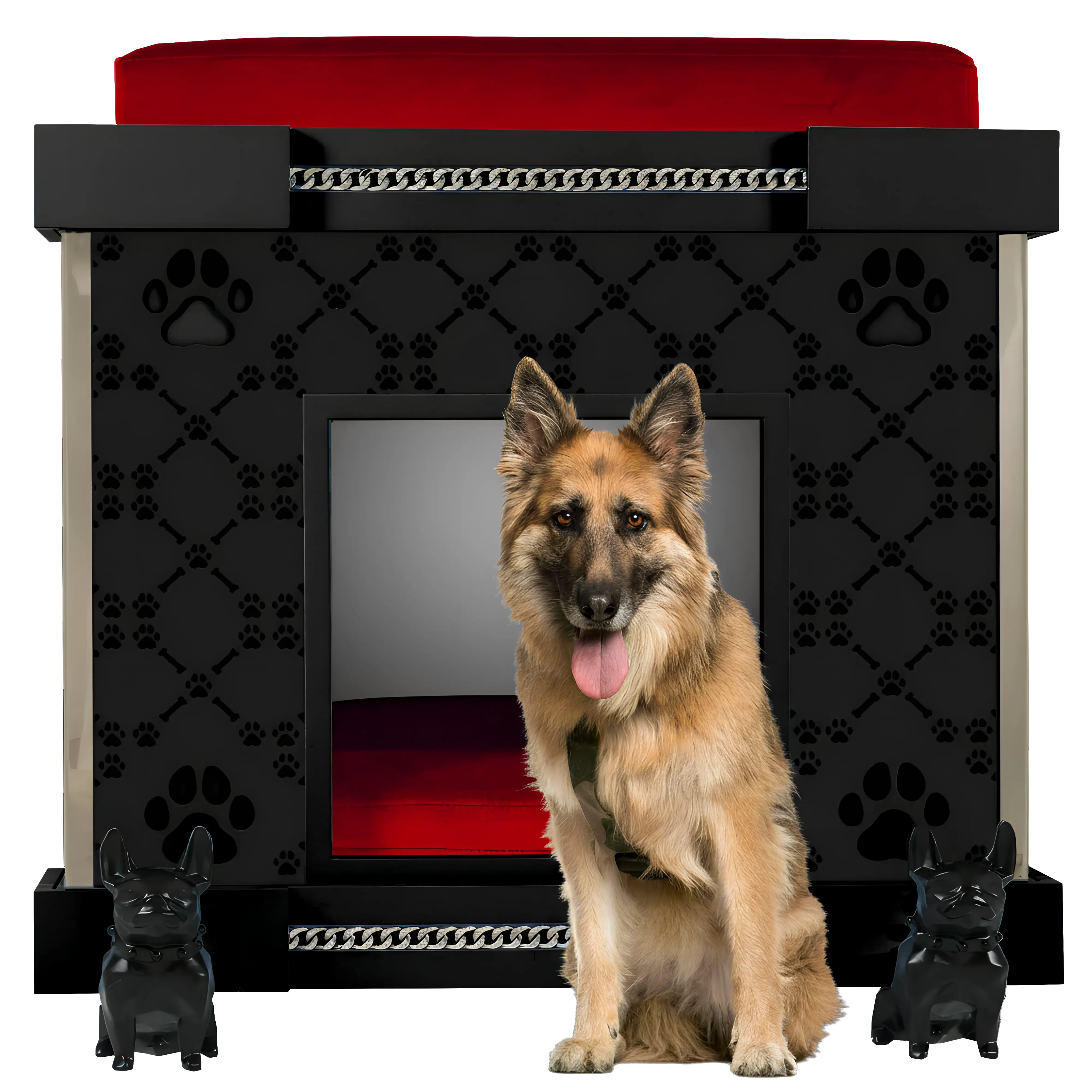 "Modern fashion FUROAR Icon Estate Suite kennel for large dog breeds, dogs, and icon pets."