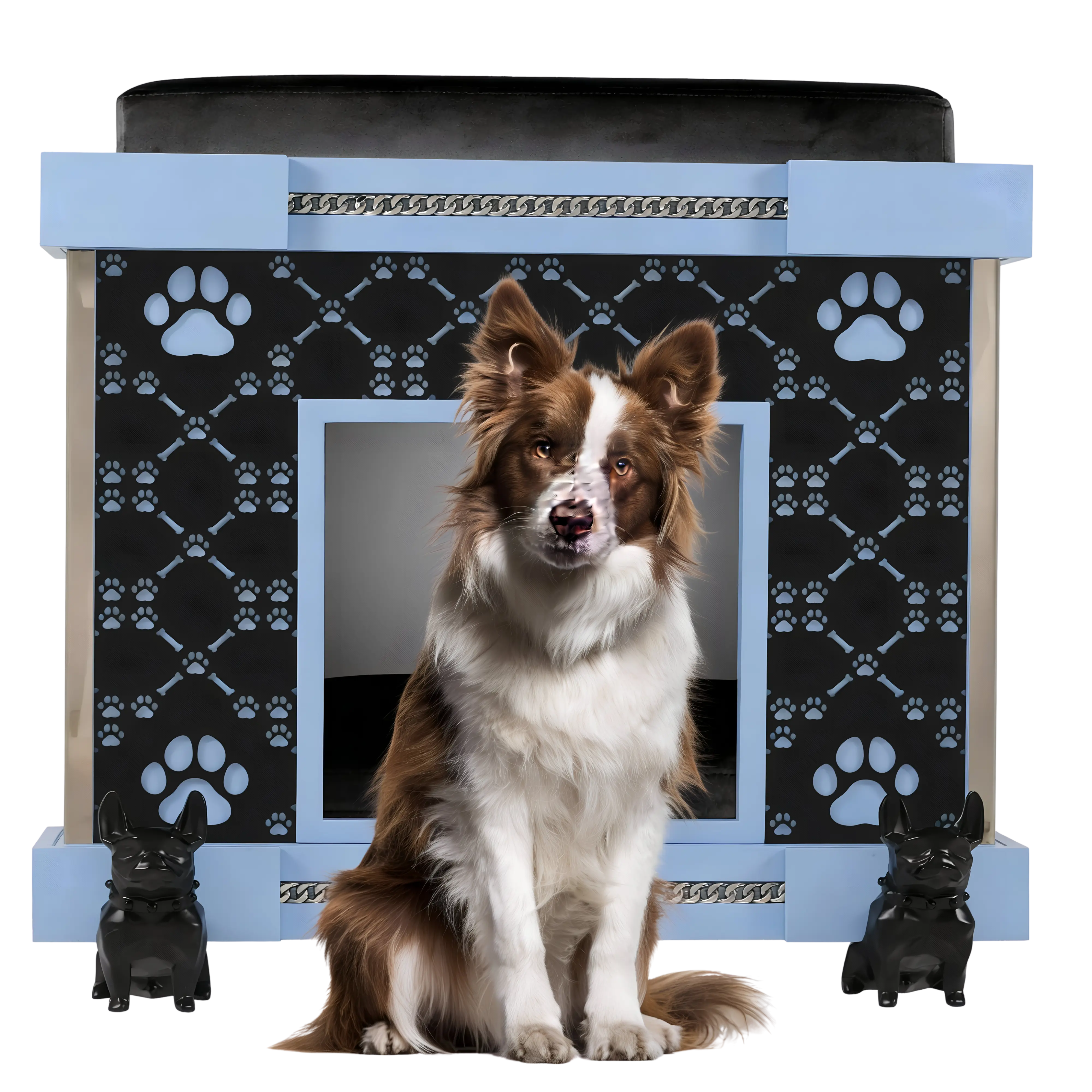 Junior Executive Suite indoor puppy dog pet furniture house in a viral celebrity design.