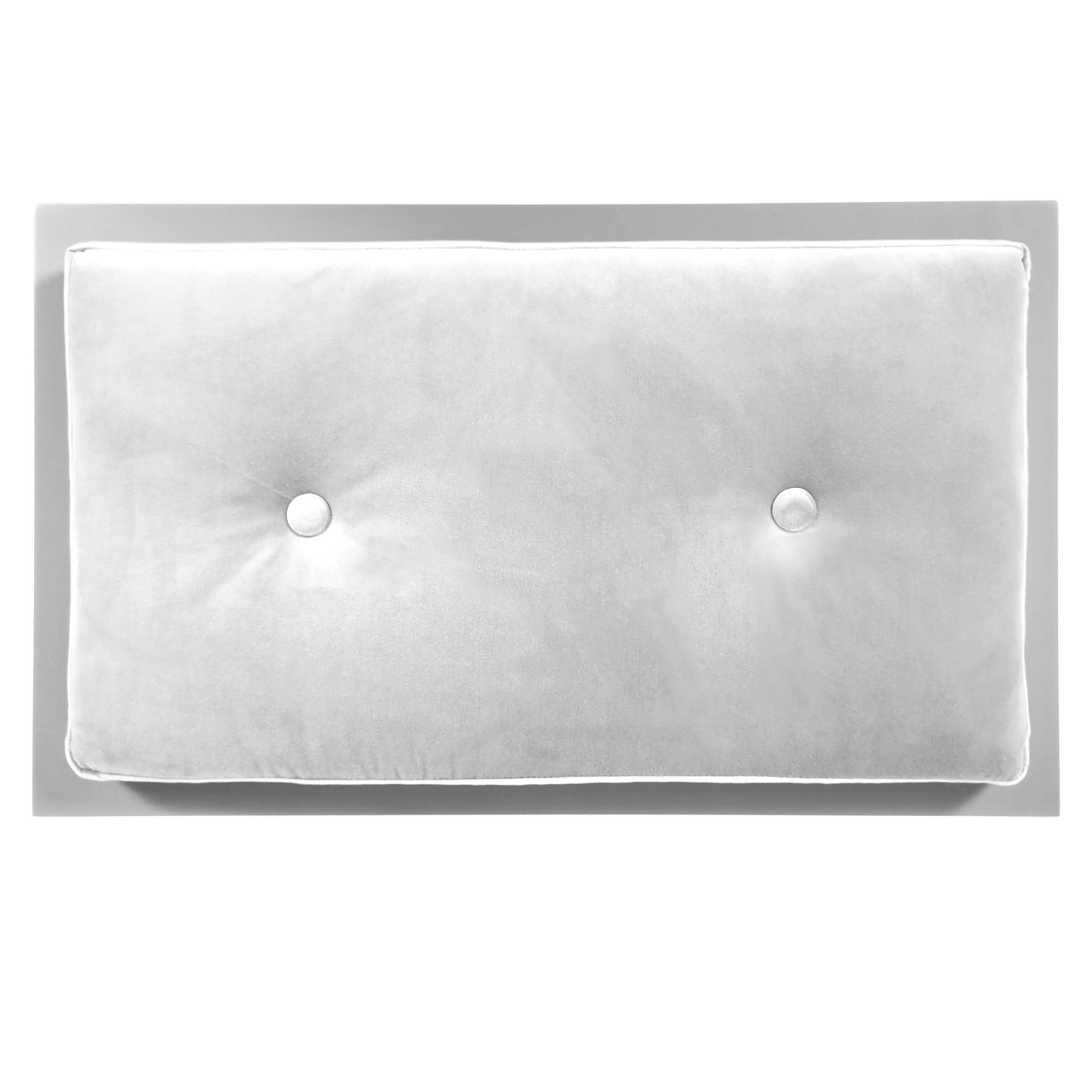 Top view of FUROAR Snow Small pet furniture showing the luxury of the snow white velvet mattress