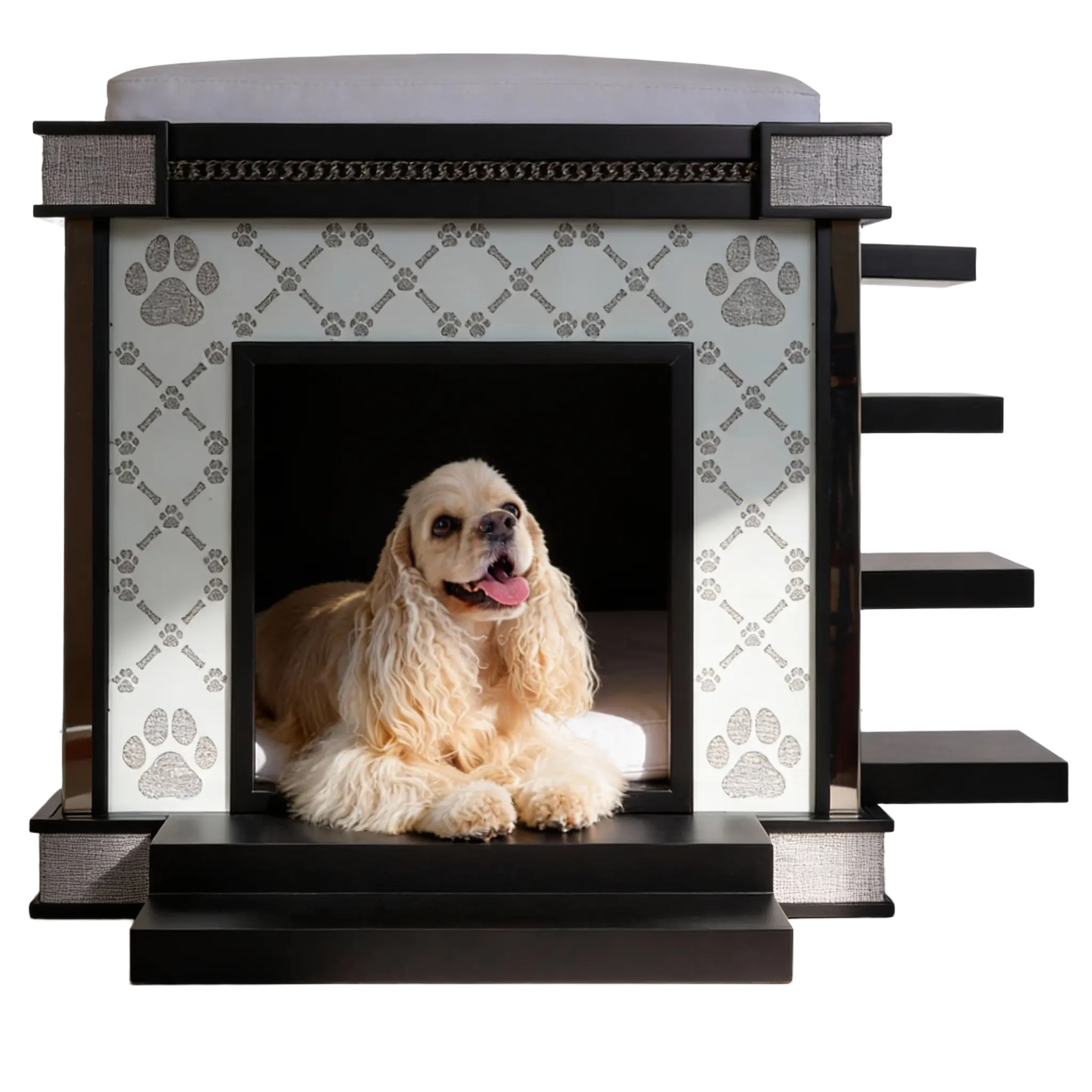 The Malibu Medium indoor dog kennel house in an ultra sleek bespoke design.