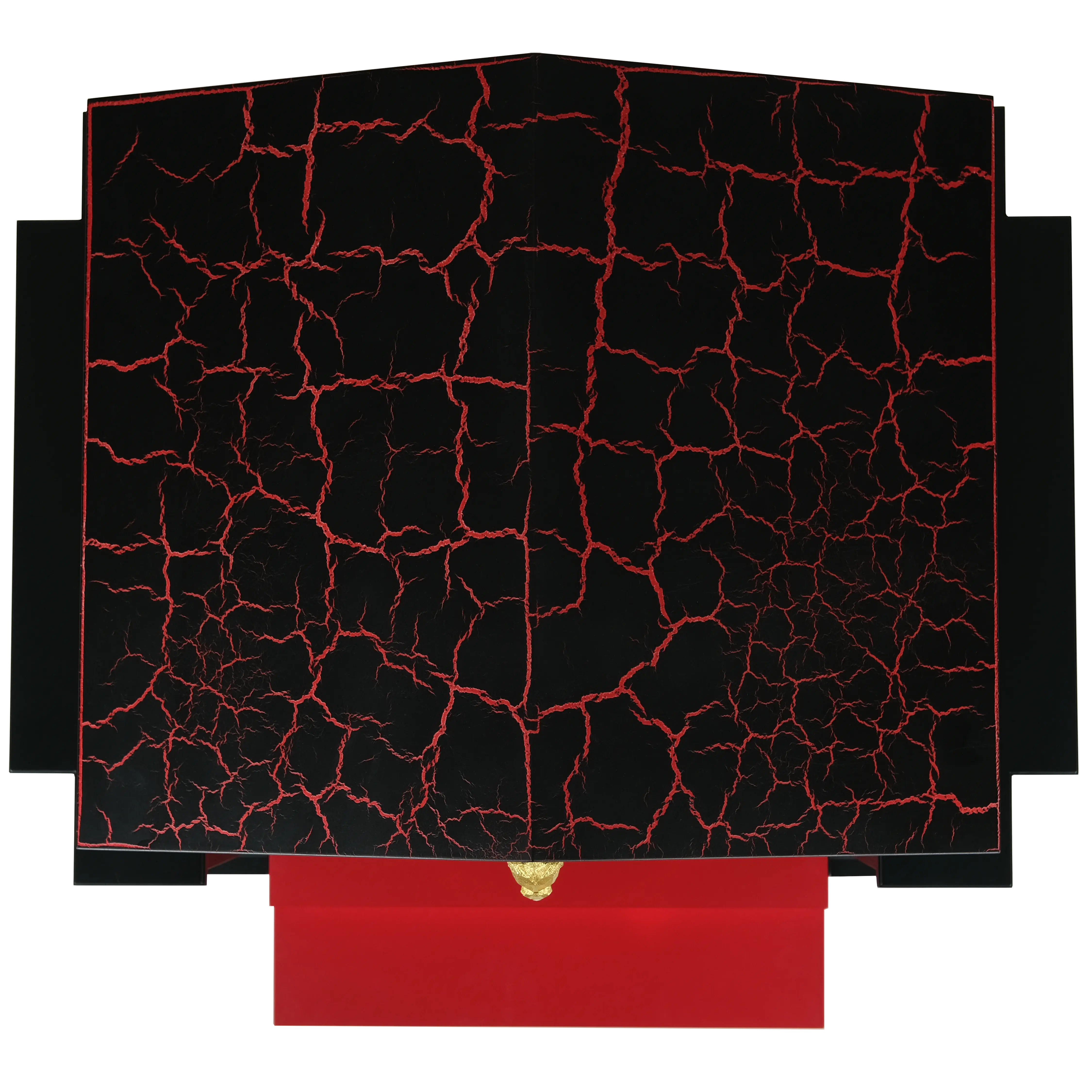 Top view of the modern glam gable roof on The Star XL dog kennel house.