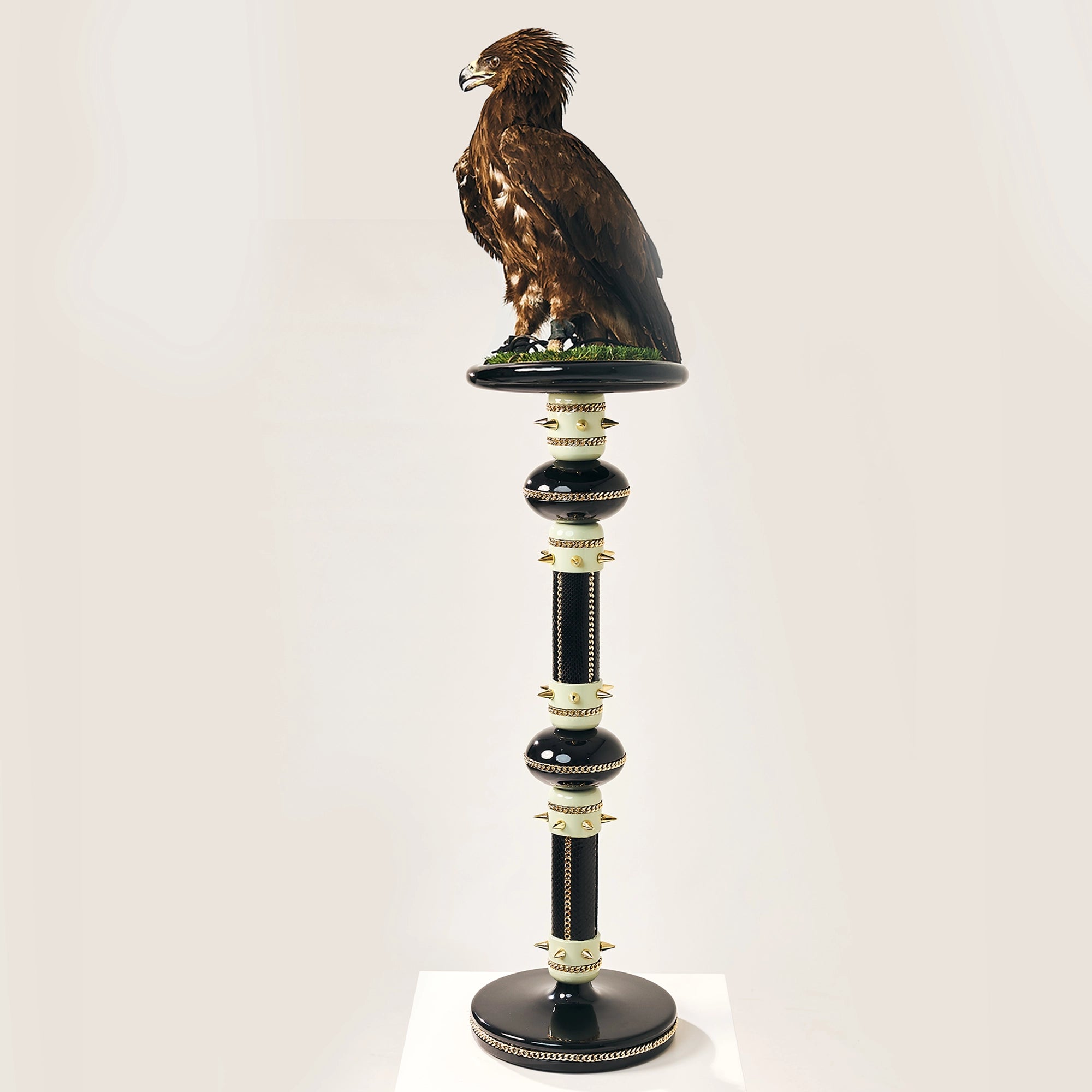 The grand Majesty luxury falcon perch in black by FUROAR.